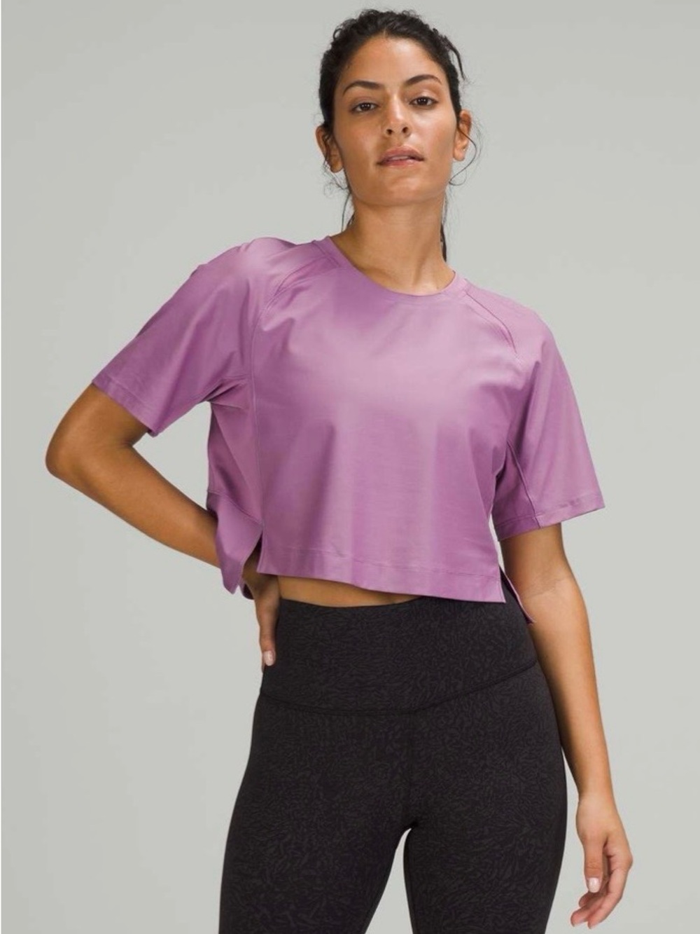 Lululemon Mesh Back Cropped T-Shirt